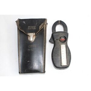 Vintage AMPROBE Clamp Meter And Case No Cables Untested As Is Made in USA